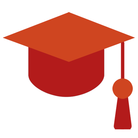 Icon of a graduation cap and tassel