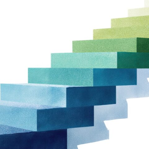 set of stairs to indicate improvement
