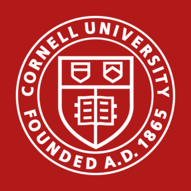 Cornell seal, white on a red background