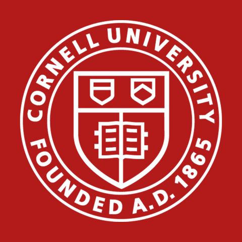 Cornell seal, white on a red background